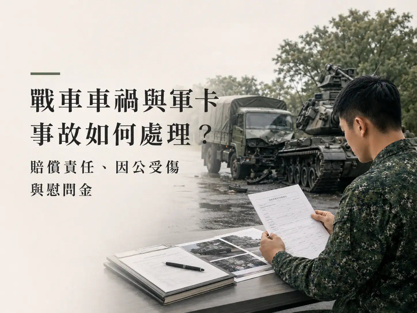 戰車車禍與軍卡事故如何處理？