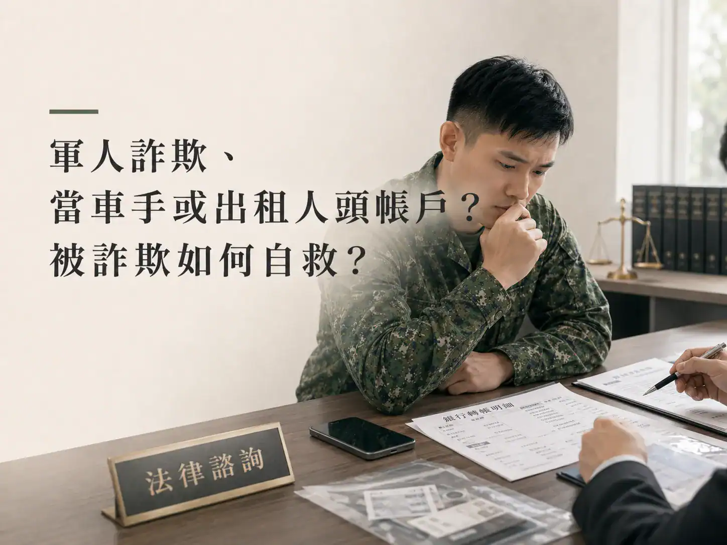 軍人涉及詐欺，或是出租帳戶，該如何自救？