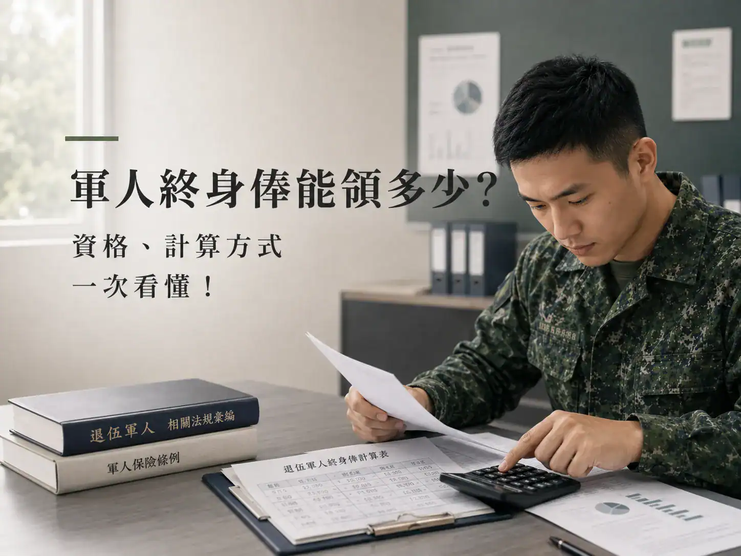 軍人終身俸領多少？